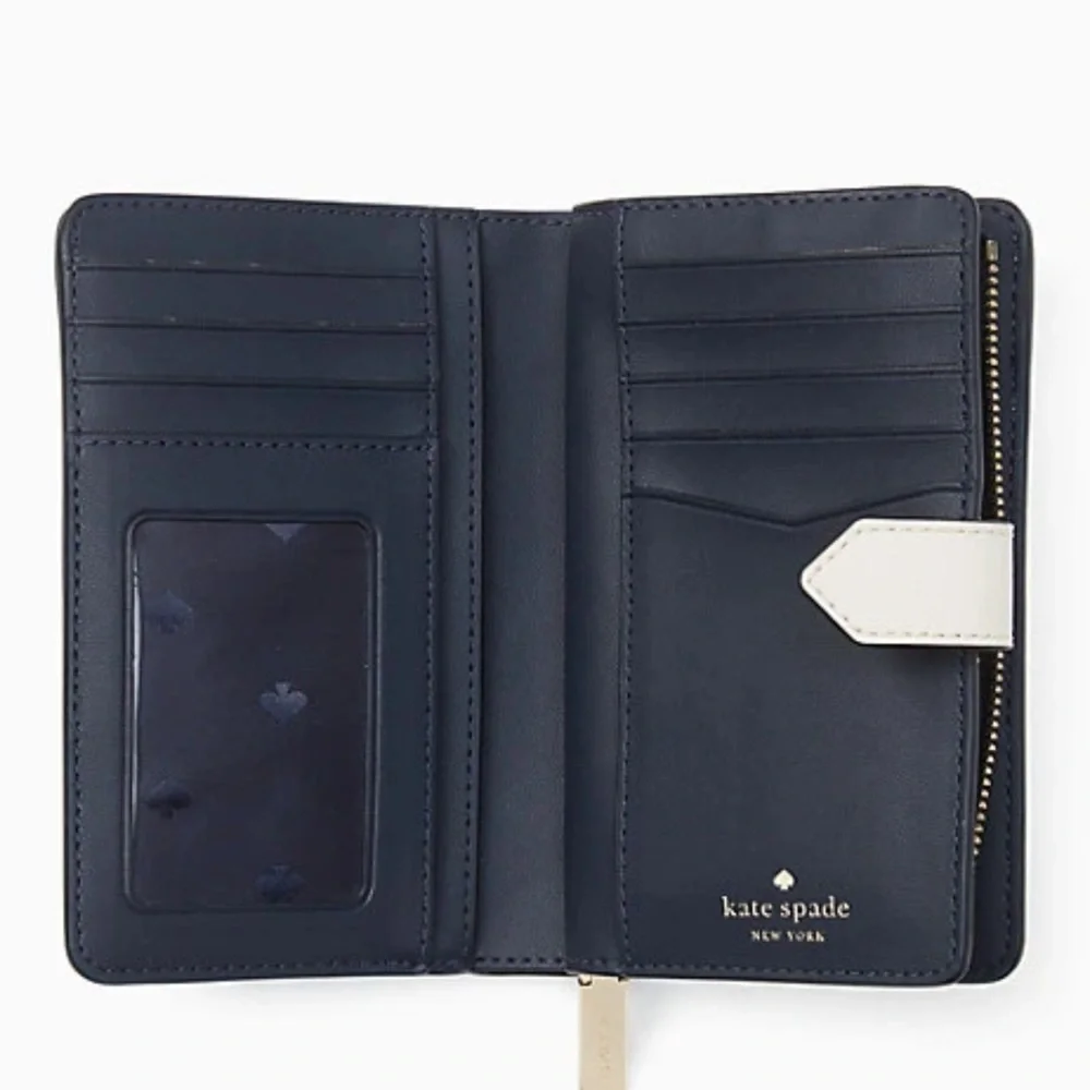 Kate Spade staci medium compact bifold wallet POOLSIDE MULTI